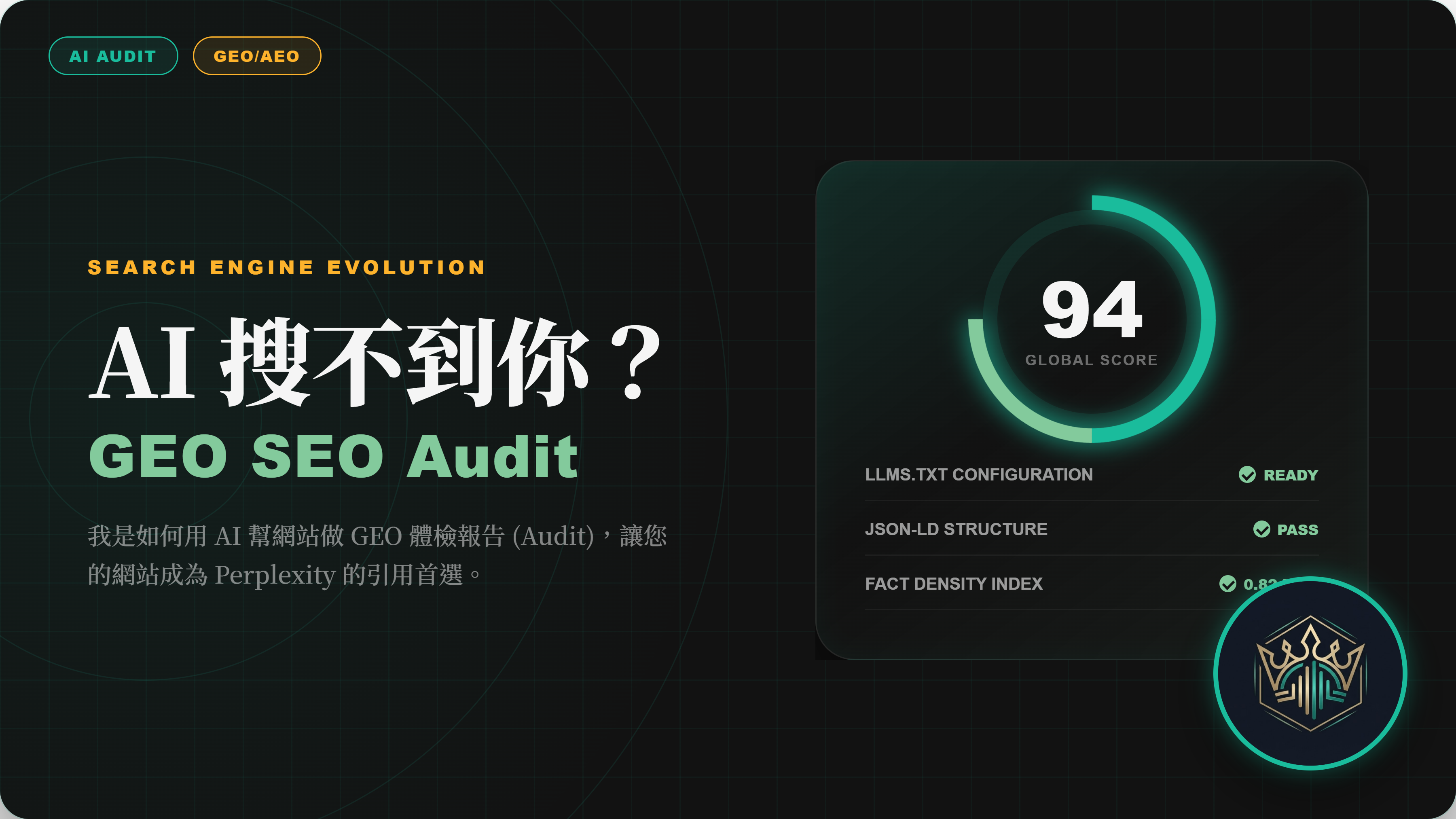 AI 搜不到你的原因：我是如何用 AI 幫網站做 GEO 體檢報告 (Audit)？