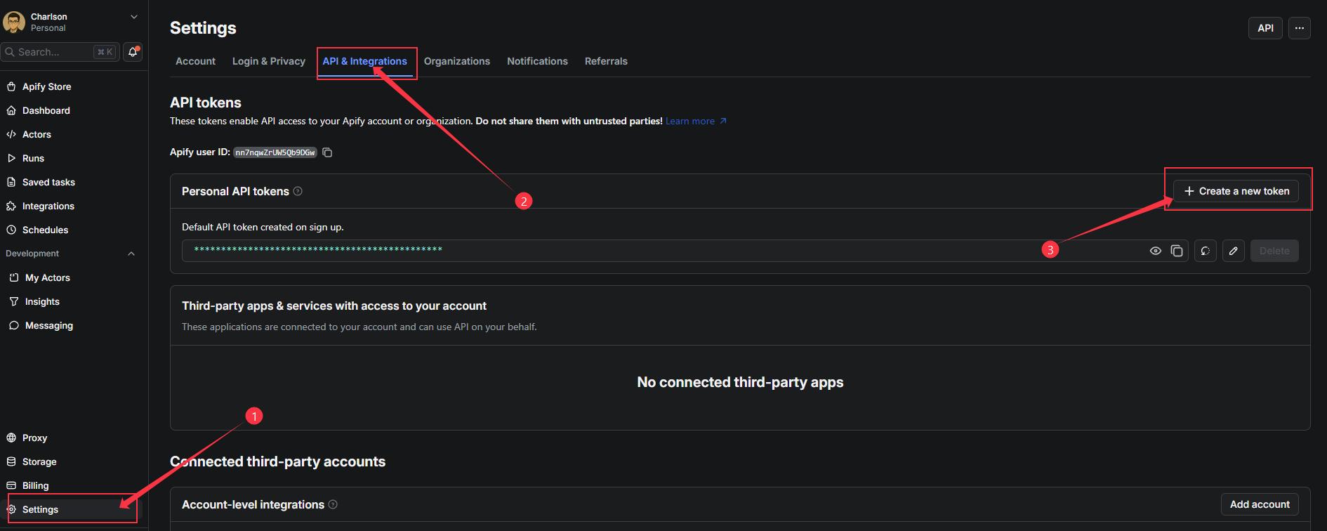 apify api key